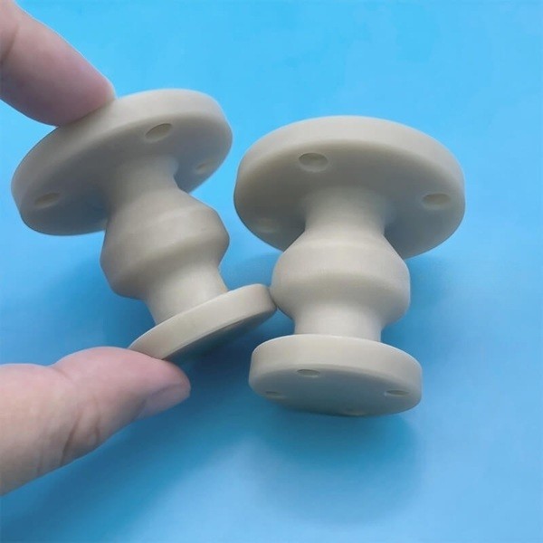 Aluminum nitride ceramic structural components - three-section ceramic flange pipe fittings