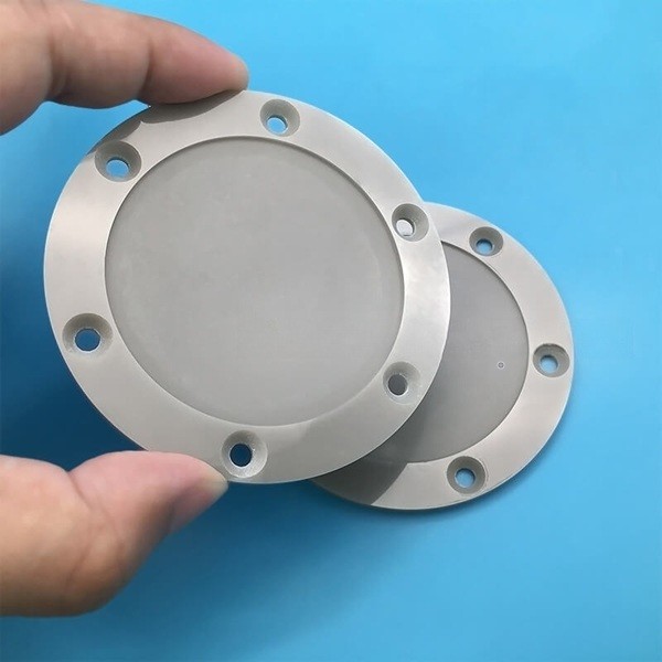 Six-hole ceramic disc -ALN ceramic flange or electronic ceramic material