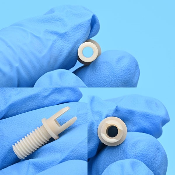 AlN hollow threaded parts - fork tubes