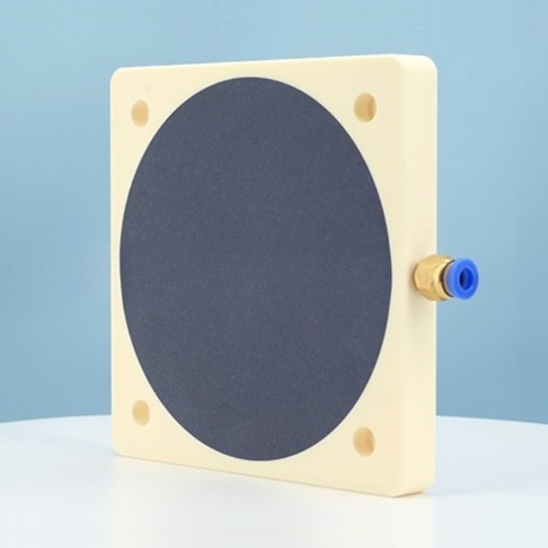 Microporous ceramic suction cup with alumina base