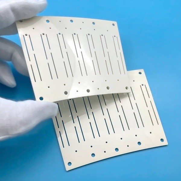 Scalloped Perforated Alumina Plate